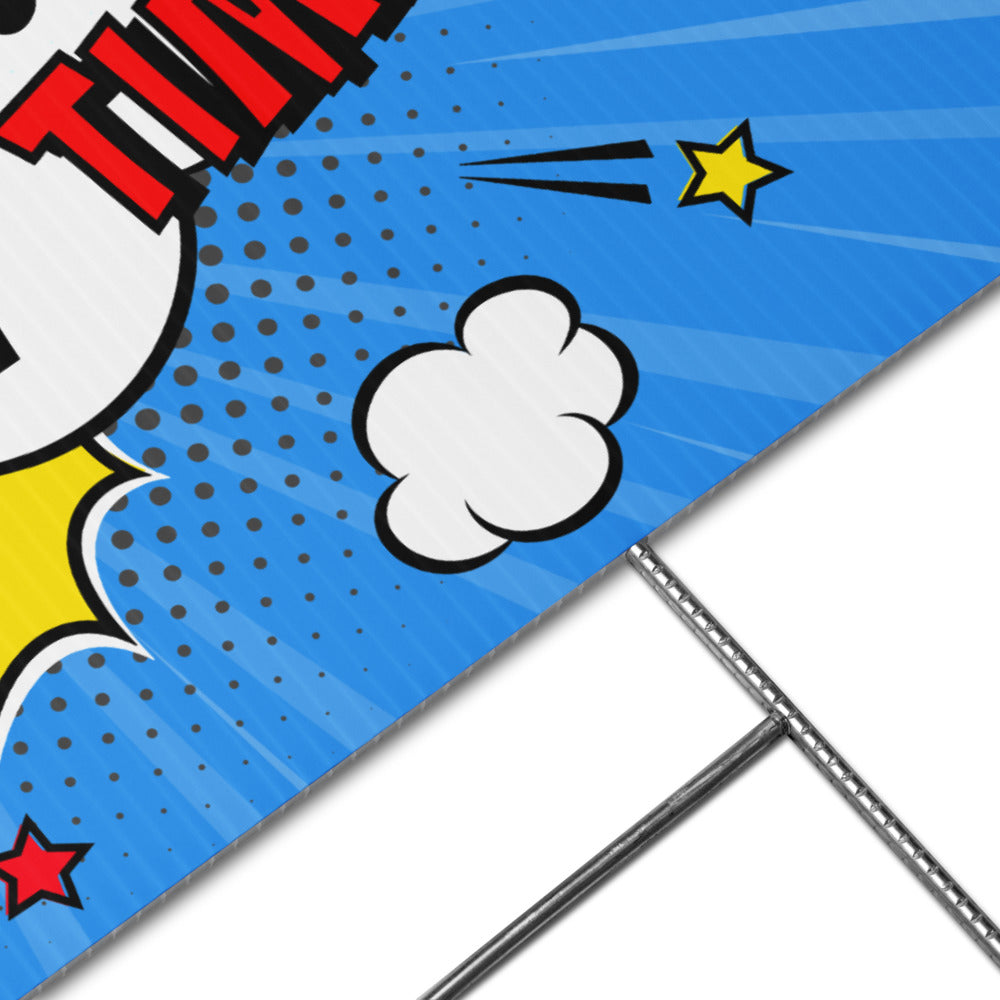 Superhero Party Yard sign