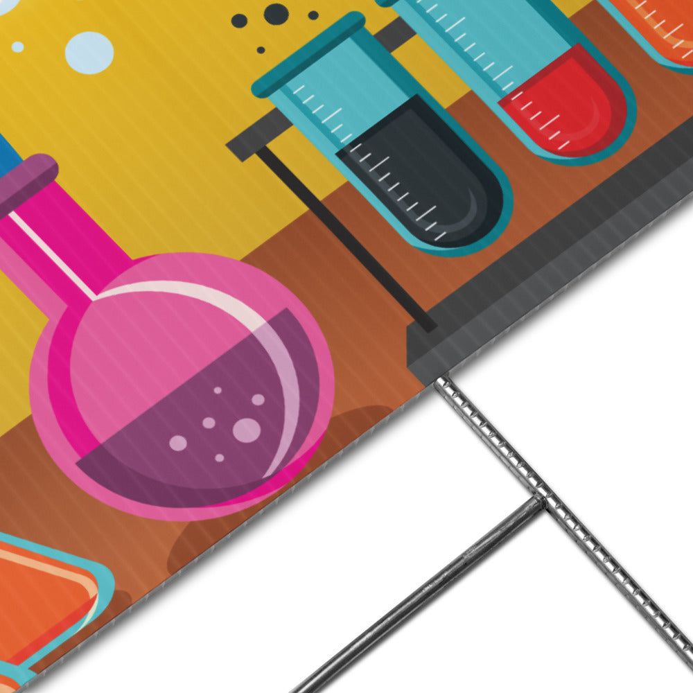 Science Party Yard sign