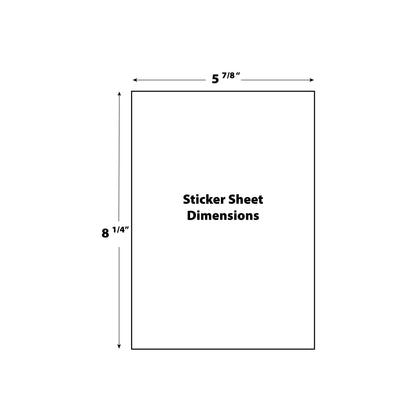 Circus Sticker Sheet (8 ¼" x 5 ⅞")