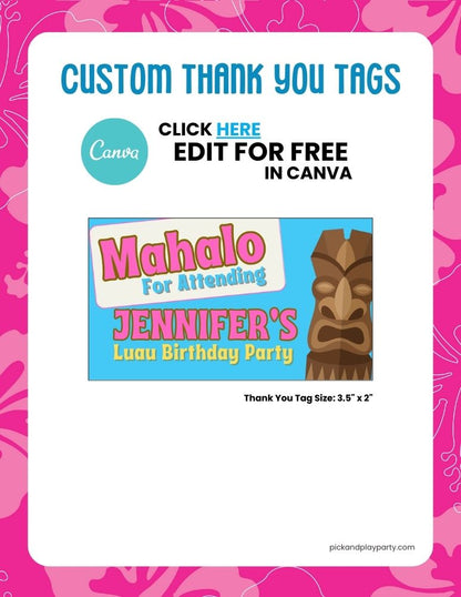 Luau Birthday Bundle