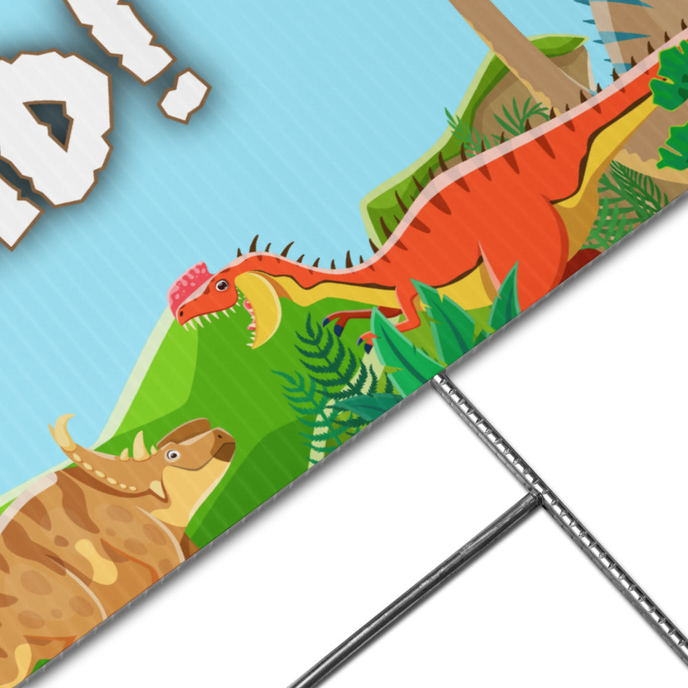 Dinosaur Party Yard sign